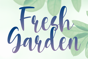 Fresh Garden Script Font