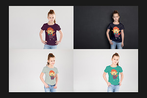 111 Kids T-Shirt Mock-Up Set