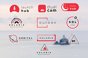 10 Futuristic / Minimalist Logo Pack, a Branding & Logo Template by fortyfive (Thumbnail 2 of 7)