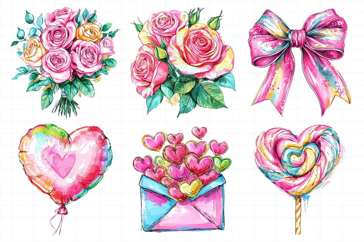 Valentine Day Glitter Clipart, an Illustration by Daily.Designs (Photo 6 of 8)