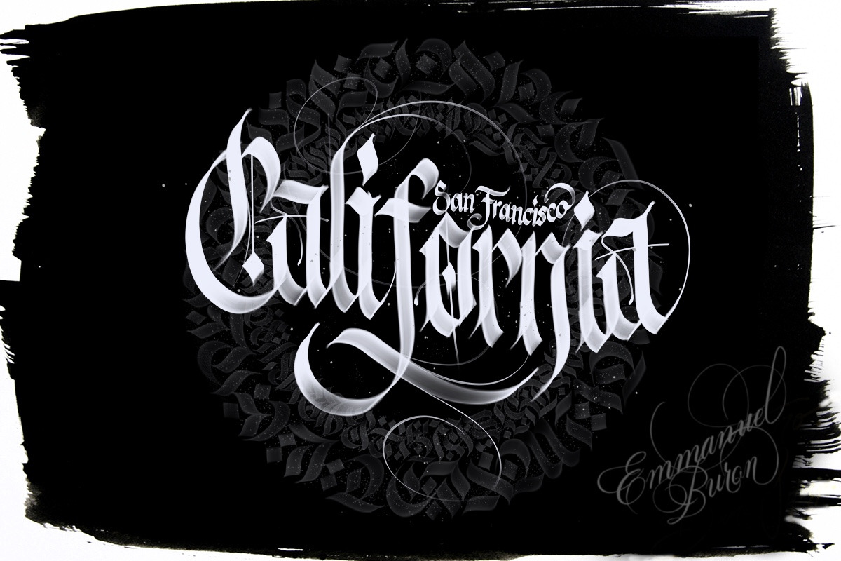 Blackletter Brush for Procreate, a Brush Add-On by Emmanuel Buron (Photo 4 of 8)