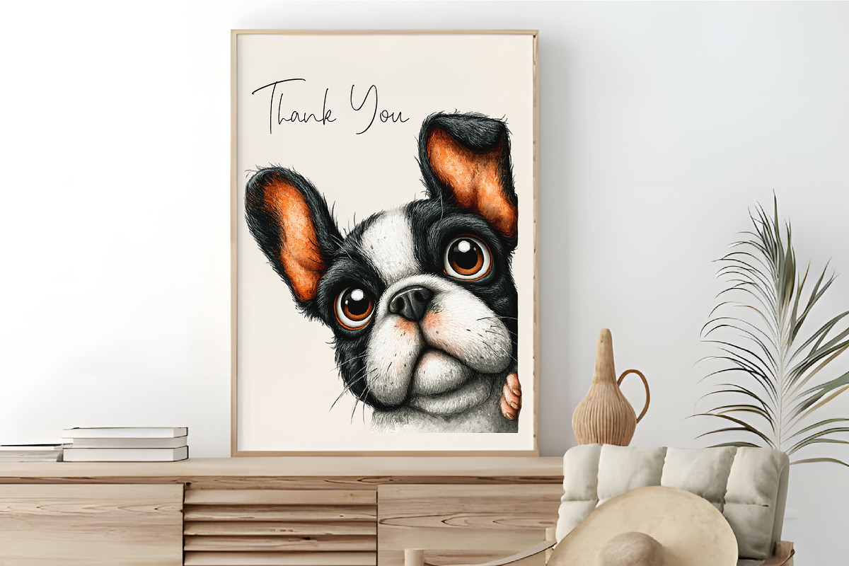 Whimsical Peeking Dog Clipart Set, a Seasonal Illustration by RobertsArt (Photo 7 of 7)