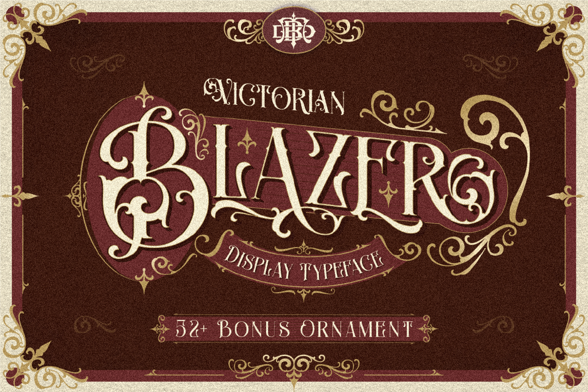 Blazer, a Serif Font by Burntilldead (Photo 1 of 13)