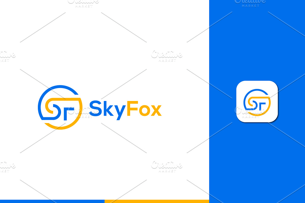 Monogram icon logo SF, a Branding & Logo Template by idesign_4u