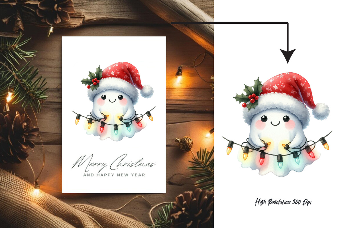 Halloween Christmas PNG, an Illustration by CreationArt (Photo 3 of 6)