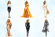 Fashion Classy Elegant Woman Clipart, an Illustration by Craft Nest (Thumbnail 2 of 5)