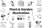 Plant & Garden Illustration Set, an Object Graphic by SLAB! Design (Thumbnail 1 of 3)