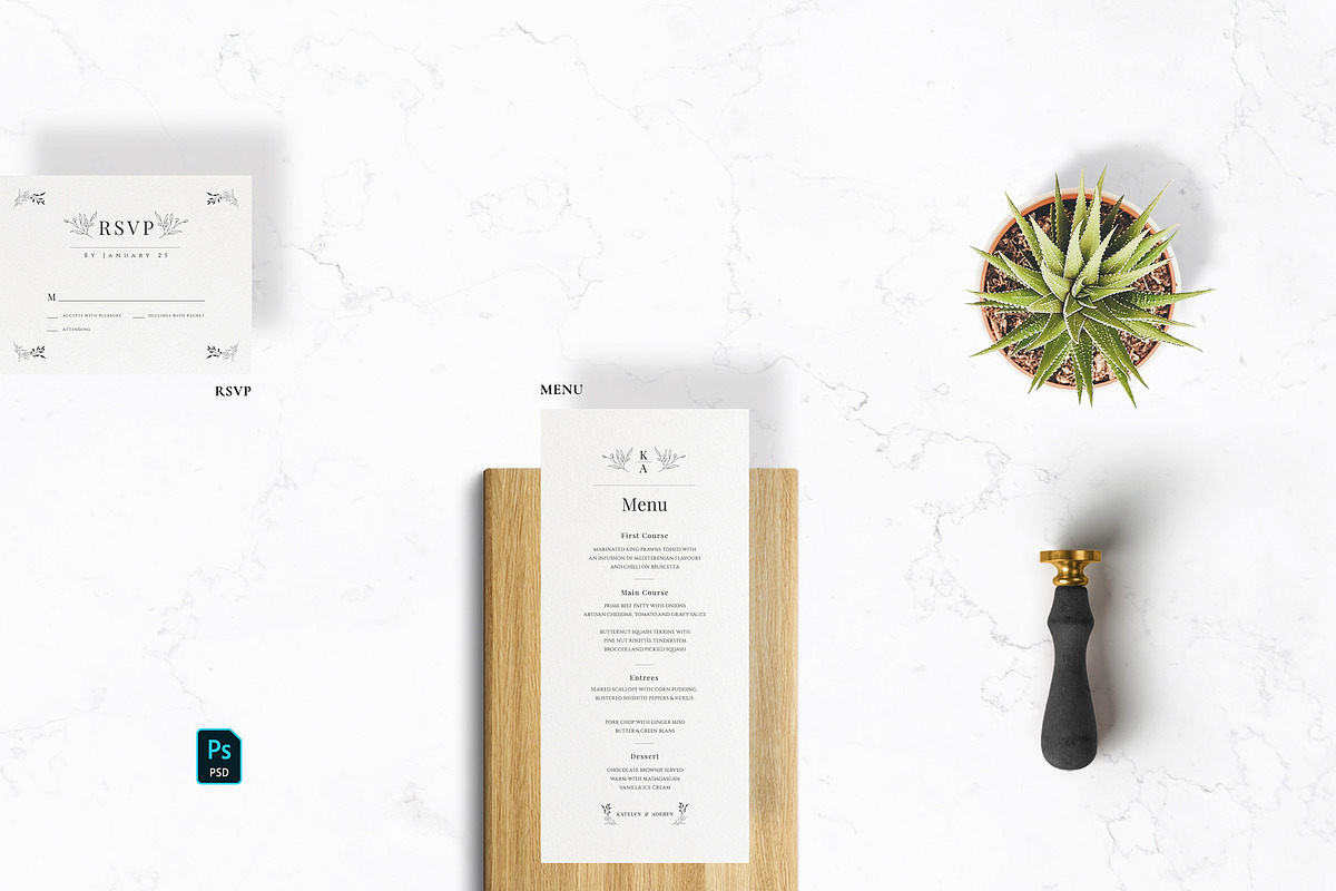 Modern Sketch Invitation Set, an Invitation Template by Azka Creative (Photo 3 of 5)