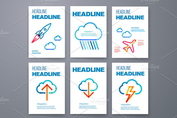 Modern Colorful Line Icons.