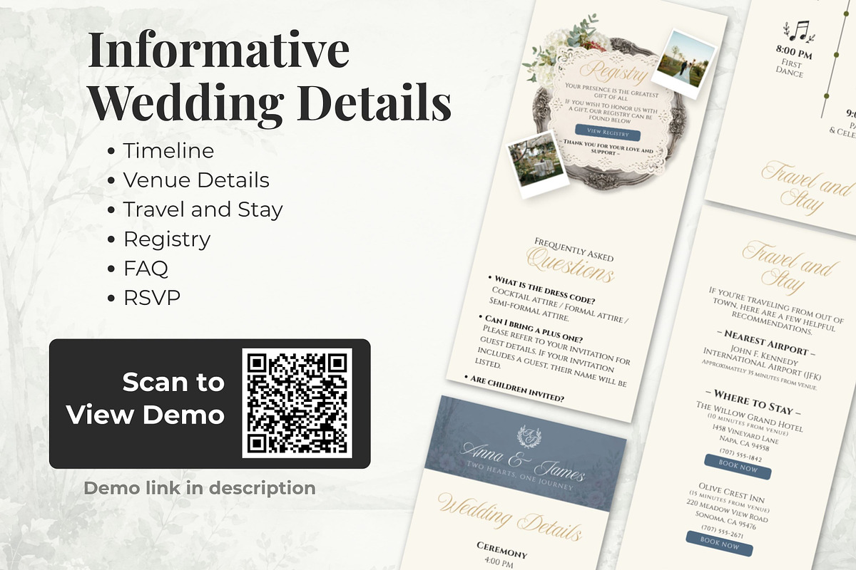 Dusty Blue Wedding Website, a Landing Page Template by Everyday Perfection (Photo 3 of 12)