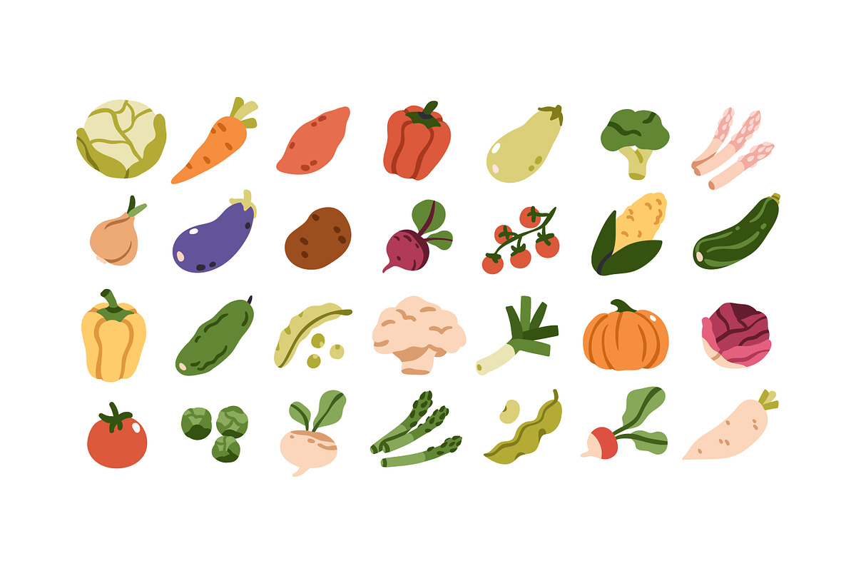 Food, groceries icons, big set, a Food Illustration by Good Studio (Photo 7 of 11)