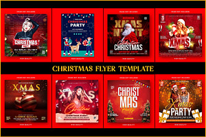 Christmas Flyer Template, a Print Template by Mockupfit