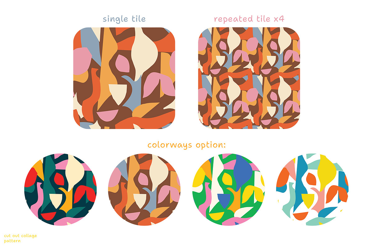 Cut-Out Collage Seamless Pattern, a Pattern Graphic by iliveinoctober (Photo 5 of 11)