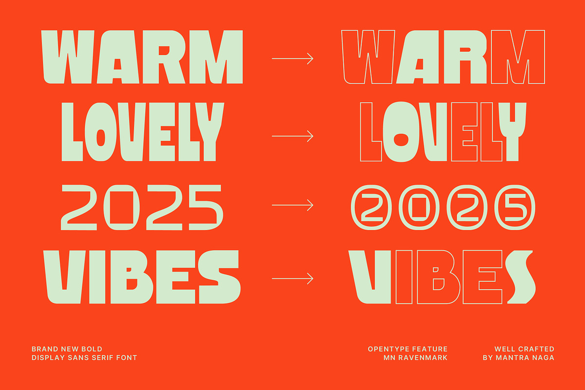MN Ravenmark - Bold Display Sans, a Sans Serif Font by Mantra Naga (Photo 10 of 18)