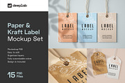 Paper & Kraft Label Tag Mockup Set | Print Templates ~ Creative Market