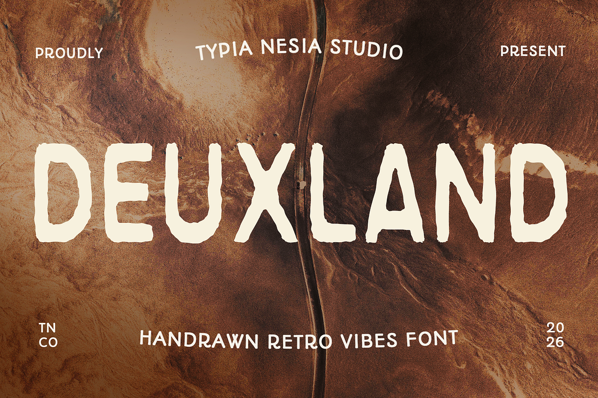 Deuxland - Vintage Handdrawn Font, a Handwritten Font by Typia Nesia (Photo 1 of 9)