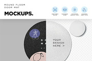 Round Floor Mat Mockups, a Household Mockup by megostudi0 (Thumbnail 3 of 6)