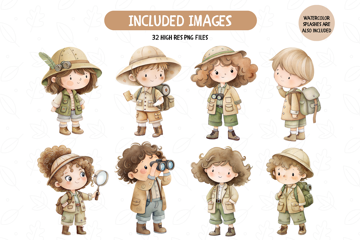 Cute Kids Safari Graphics, an Illustration by TatiMockup (Photo 2 of 6)