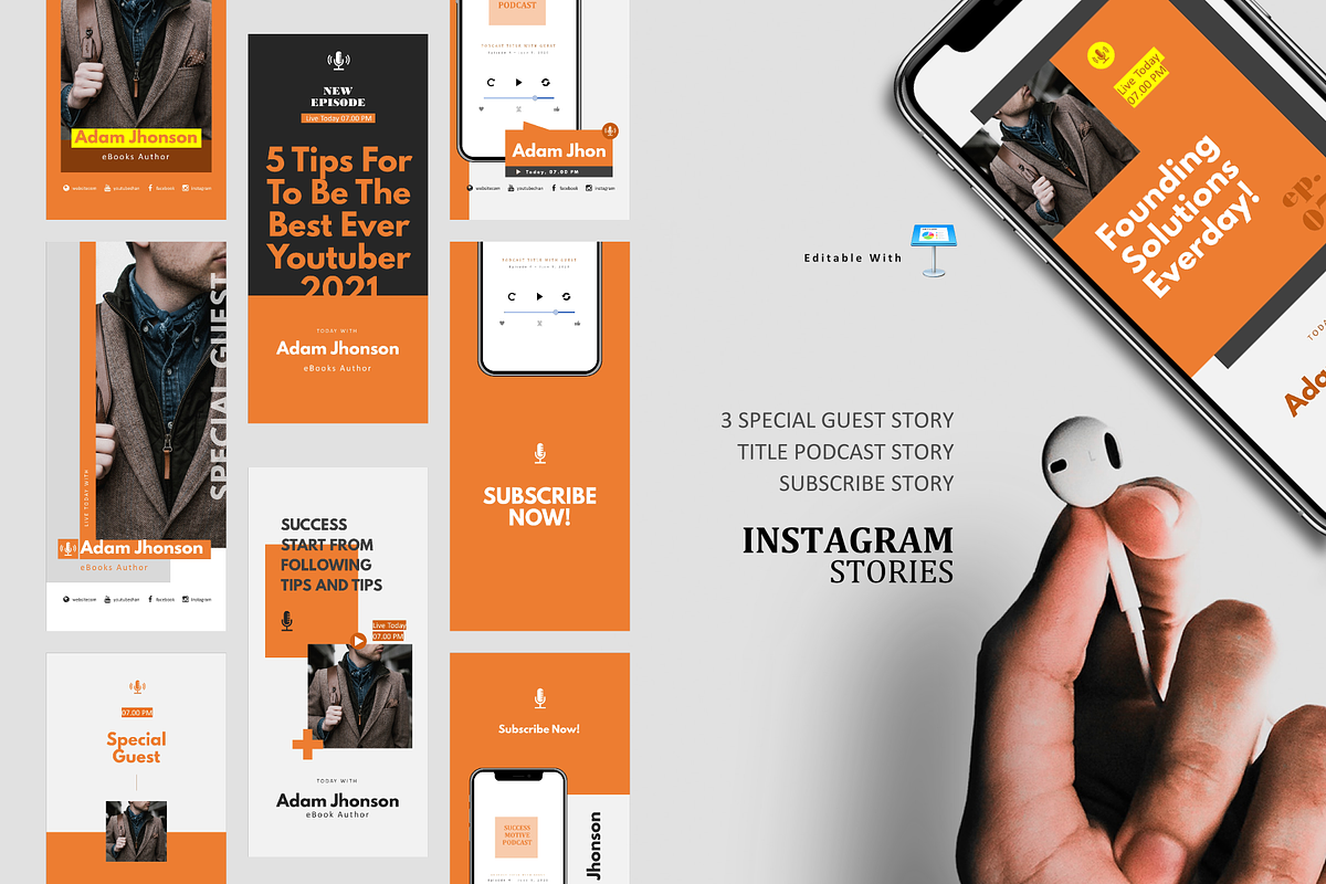 SALE | 12 BUNDLE PODCAST KEYNOTE, a Social Media Template by rivatxfz (Photo 7 of 13)