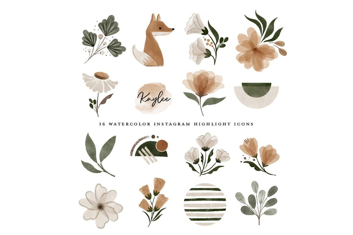 64 Watercolor Instagram Highlight, an Icon by beatriceviyiwi (Photo 2 of 5)