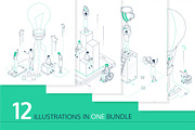 Business Isometric Illustrations, an iPhone Mockup by Boyko Pictures (Thumbnail 2 of 14)