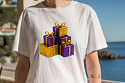 Purple and Yellow Christmas Clipart, an Illustration by SVGArt (Thumbnail 5 of 8)