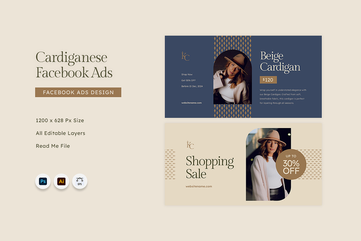 Cardiganese - Facebook Ads, a Social Media Template by Fannan Studio (Photo 1 of 3)