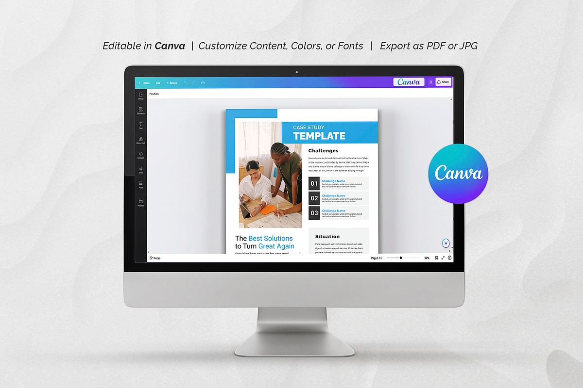 canva Case Study Template, a Brochure Template by DesignDevisers (Photo 7 of 9)