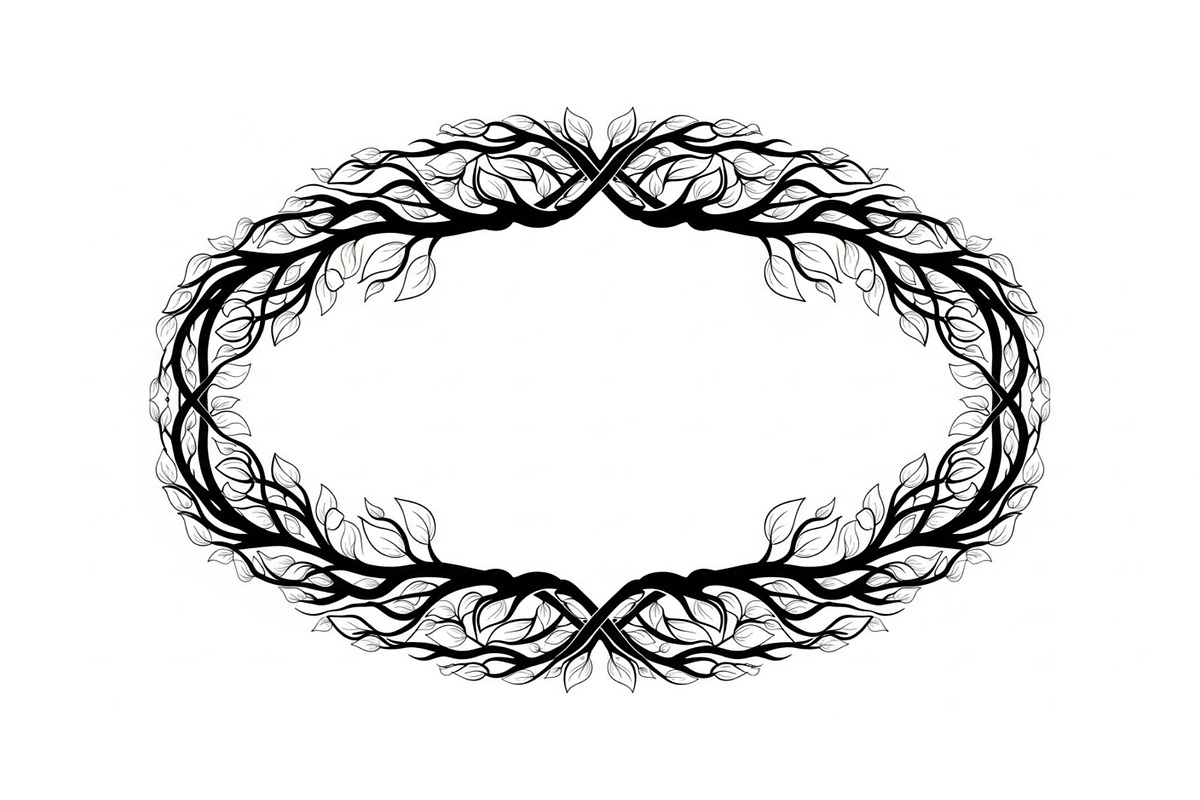 Nature Wreath Frame Vector Bundle, an Illustration by jahid234 (Photo 9 of 51)