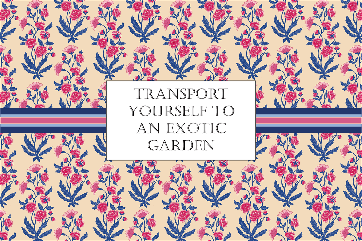 Indian Floral Patterns Shalimar Pink, a Pattern Graphic by RachelStudio (Photo 9 of 10)