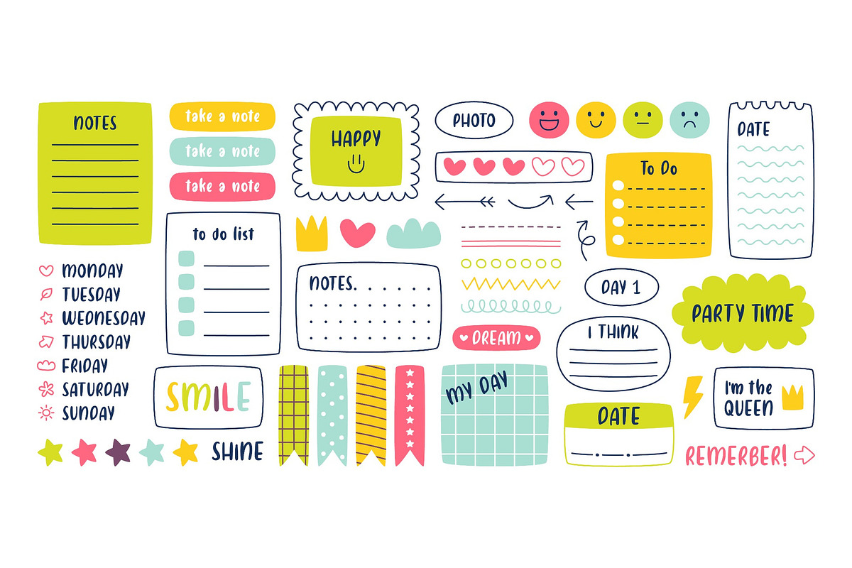Cute Notes & Planner Illustrations, an Education Illustration by Anna Studio (Photo 12 of 12)