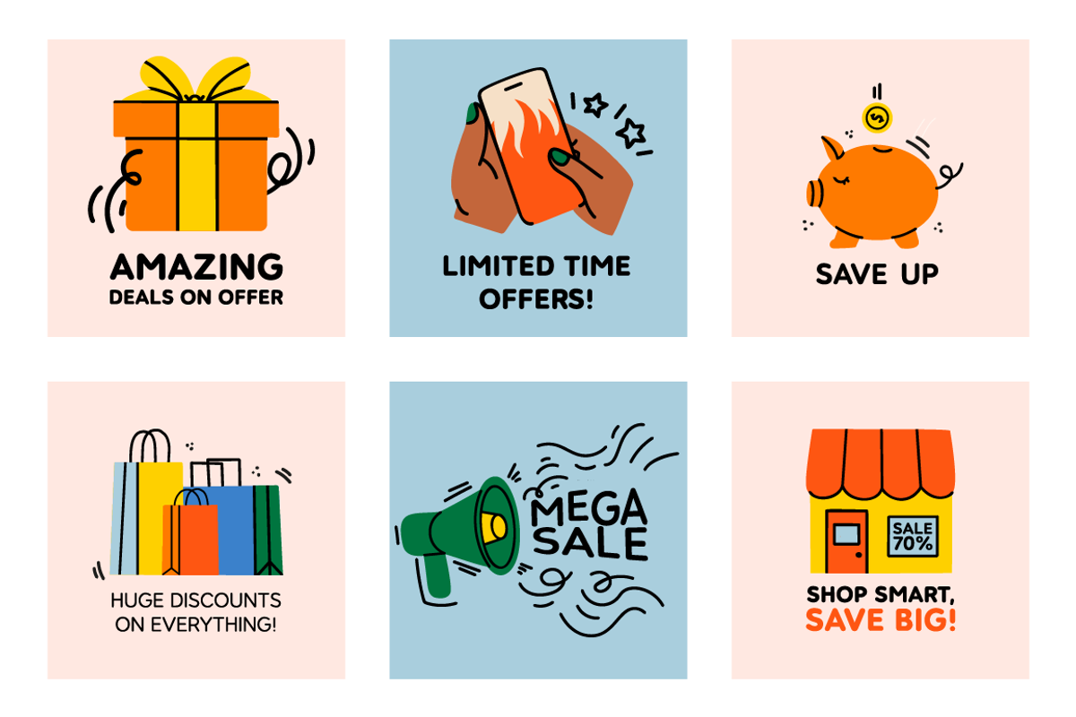 110+ shopping day clipart, a Finance Illustration by Zeukaa (Photo 7 of 15)