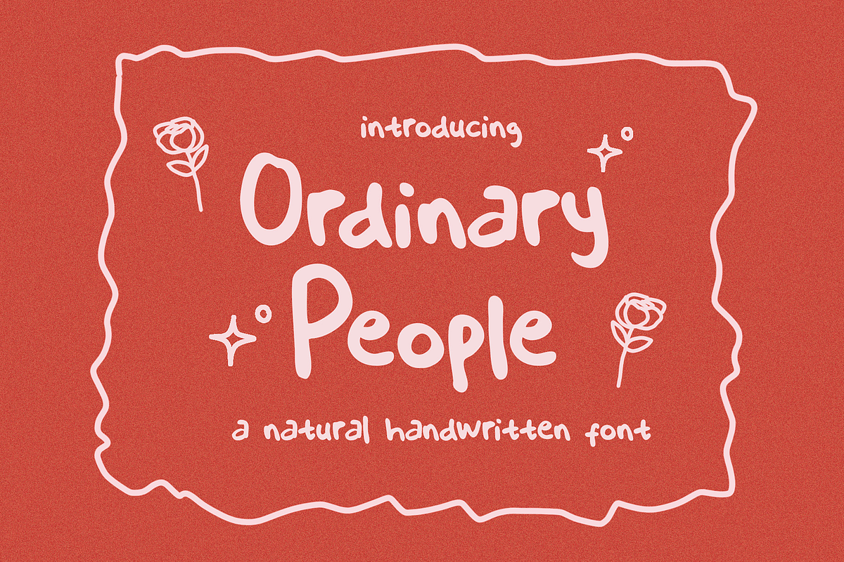 Ordinary People Handwritten Fonts, a Handwritten Font by tomatstudio (Photo 1 of 6)