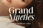 Grand Nineties Classy Serif Family, a Serif Font by Typoraith Co (Thumbnail 1 of 12)