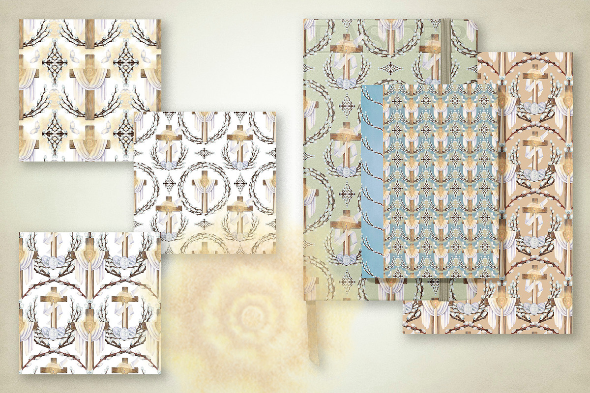 Easter Crosses, Watercolor Cliparts, a Seasonal Illustration by EL_SUHOVA (Photo 6 of 7)