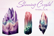 Stunning Watercolor Crystal Vector S, a Pattern Graphic by Deckar_art (Thumbnail 1 of 3)