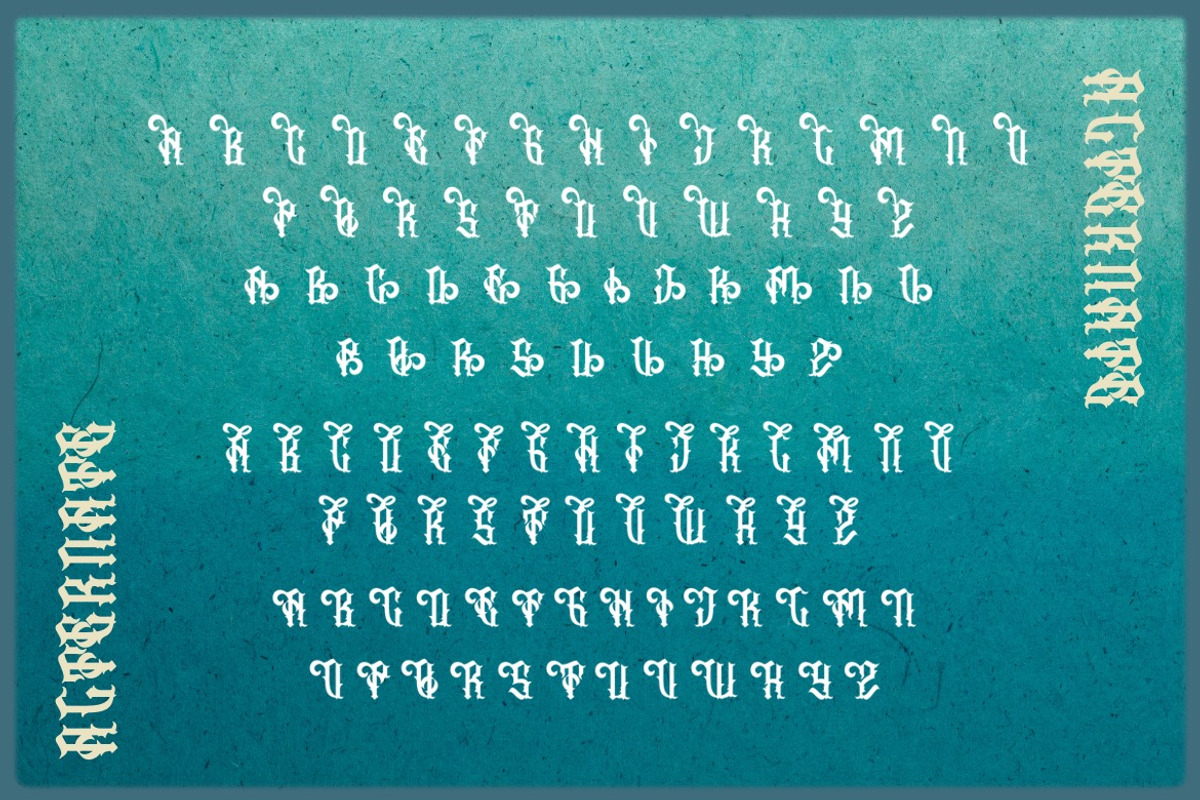 Swarotty - Modern Blackletter Font, a Blackletter Font by Dhabee (Photo 13 of 15)