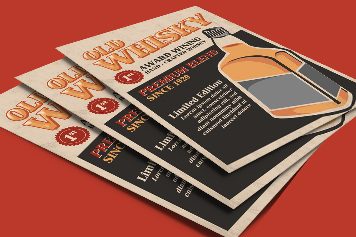 Old Wishky Poster, a Flyer Template by Muhamad Iqbal hidayat (Photo 3 of 3)