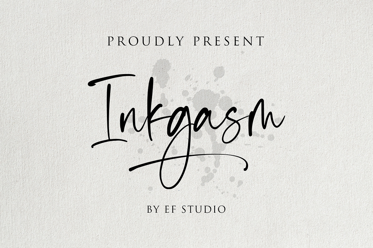 Inkgasm - Casual Script Font, a Handwritten Font by Ef Studio (Photo 1 of 11)