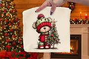 Christmas Teddy Bear Clipart, an Illustration by Dream Creation (Thumbnail 6 of 7)