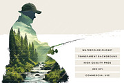 Watercolor Silhouette Clipart Bundle, a Person Illustration by Design Scotch (Thumbnail 6 of 7)