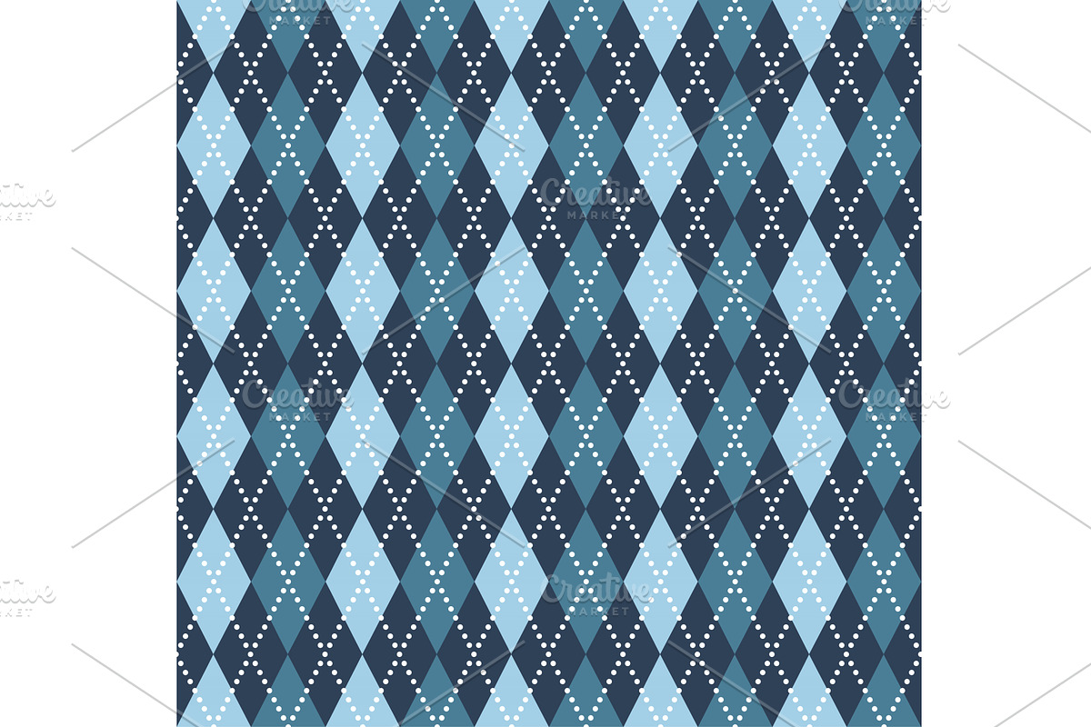 Argyle seamless pattern in cold, an Illustration by Barsuk's Shop