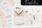 Peach fuzz wedding: Delicate peonies, a Stationery Template by MsFlaffy (Thumbnail 4 of 5)