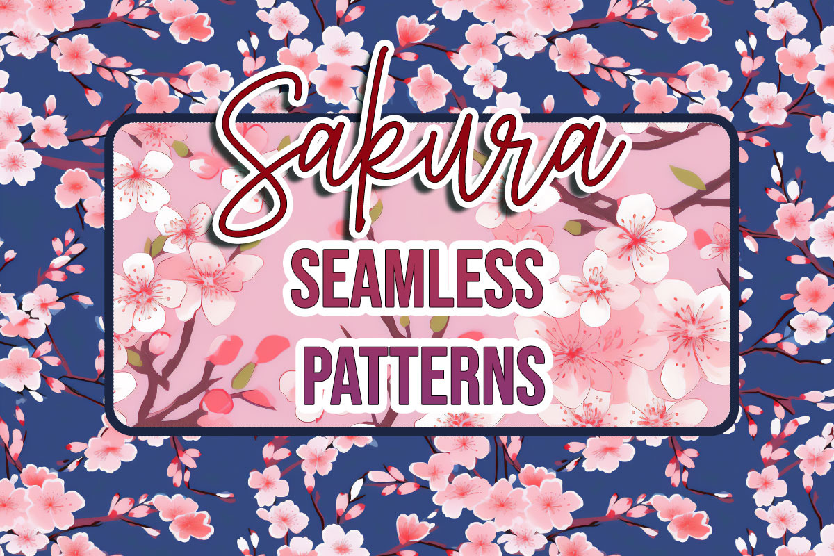Sakura Seamless Patterns, a Pattern Graphic by CrittersHub | Creative ...
