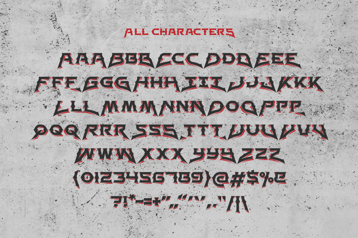 Insane Fear font preview 4