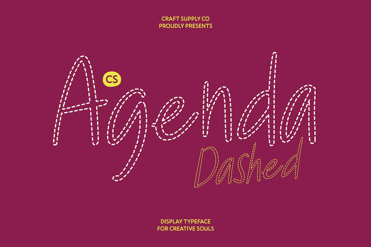 CS Agenda Dashed, a Handwritten Font by Craft Supply Co. (Photo 1 of 8)