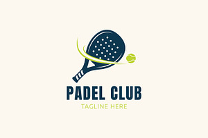 Padel Club Tennis Ball Logo Sports, a Branding & Logo Template by Signatoro