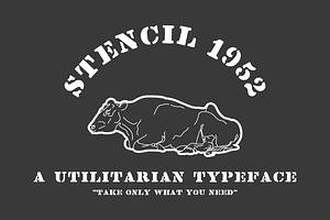 Vintage Stencil Font from the 1950s