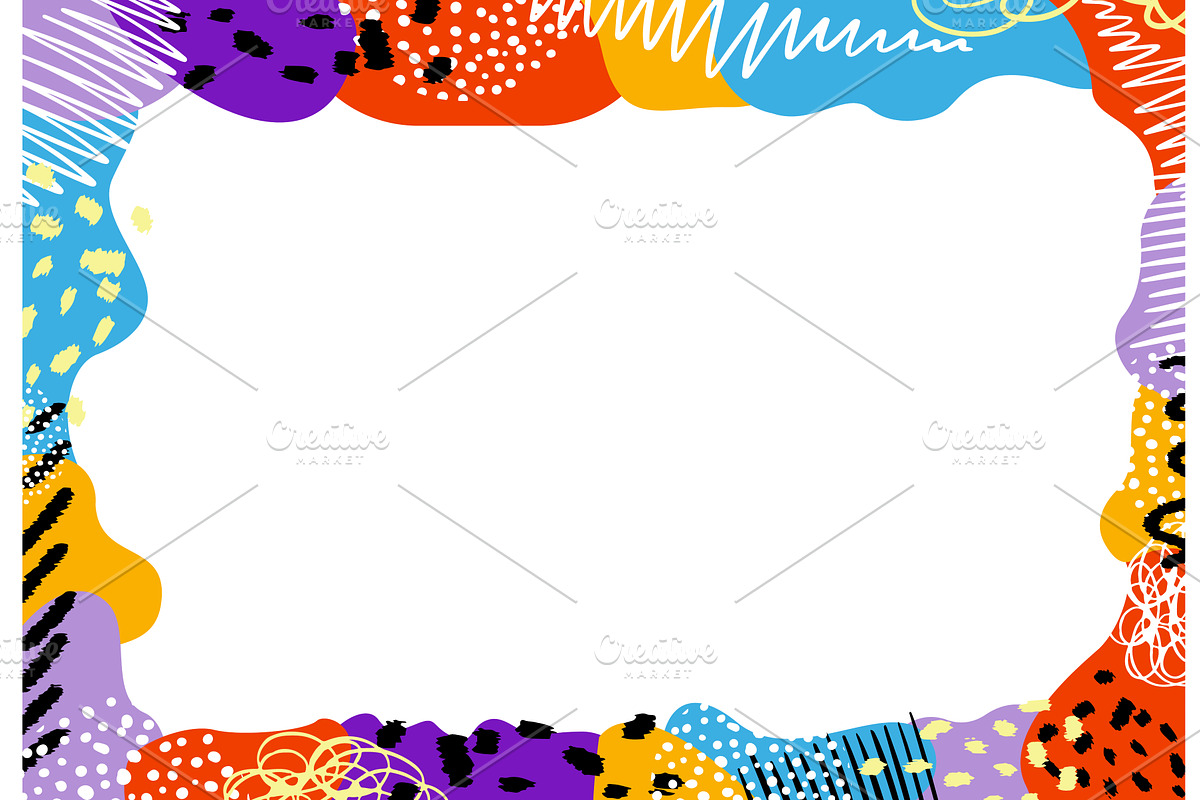 Colorful beautiful children's frame, an Illustration by Nenahliadava Design