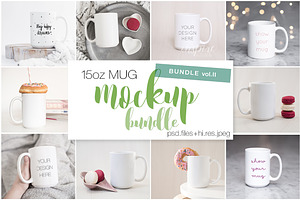 15oz Ceramic Mug Mockups Bundle II